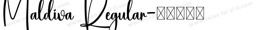 Maldiva Regular字体转换